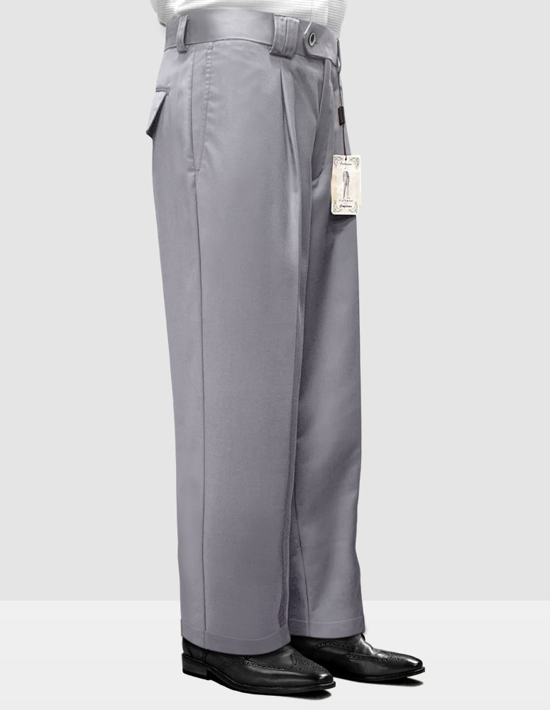 STATEMENT CLOTHING | ﻿SOLID COLOR WIDE LEG PANTS WP-100-GREY