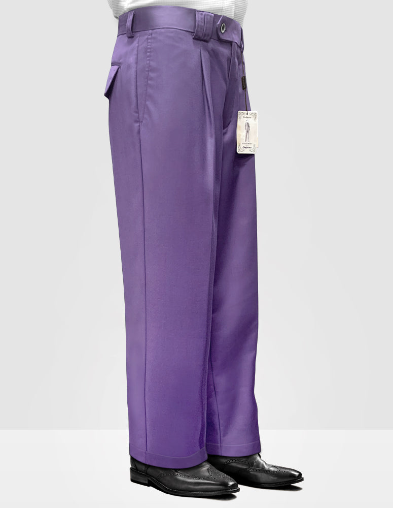 STATEMENT CLOTHING | ﻿SOLID COLOR WIDE LEG PANTS WP-100-LAVENDER