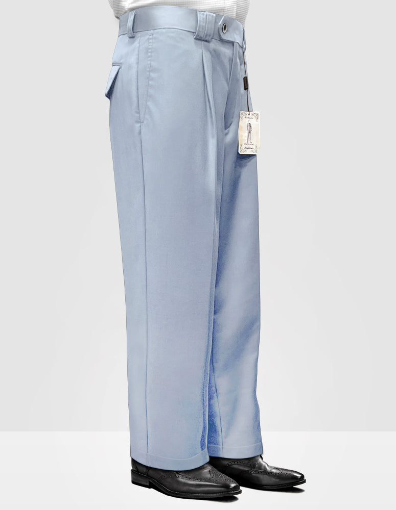 STATEMENT CLOTHING | ﻿SOLID COLOR WIDE LEG PANTS WP-100-POWDER