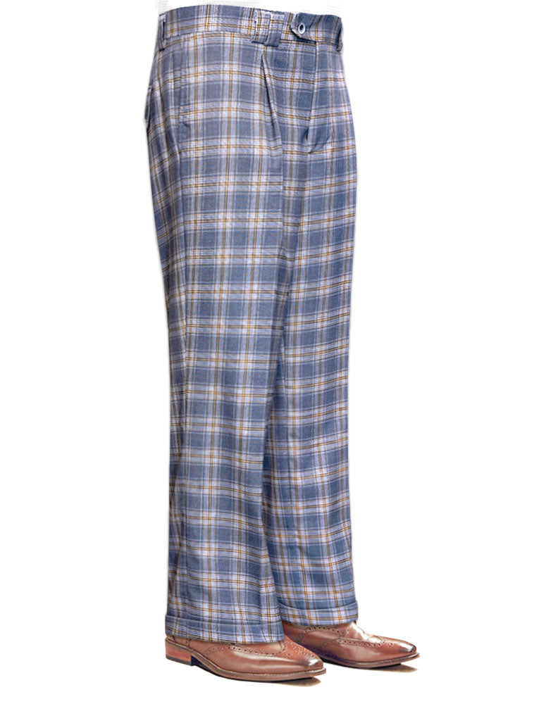 STATEMENT CLOTHING | ﻿WIDE LEG PLAID PANTS WP-102-GREY