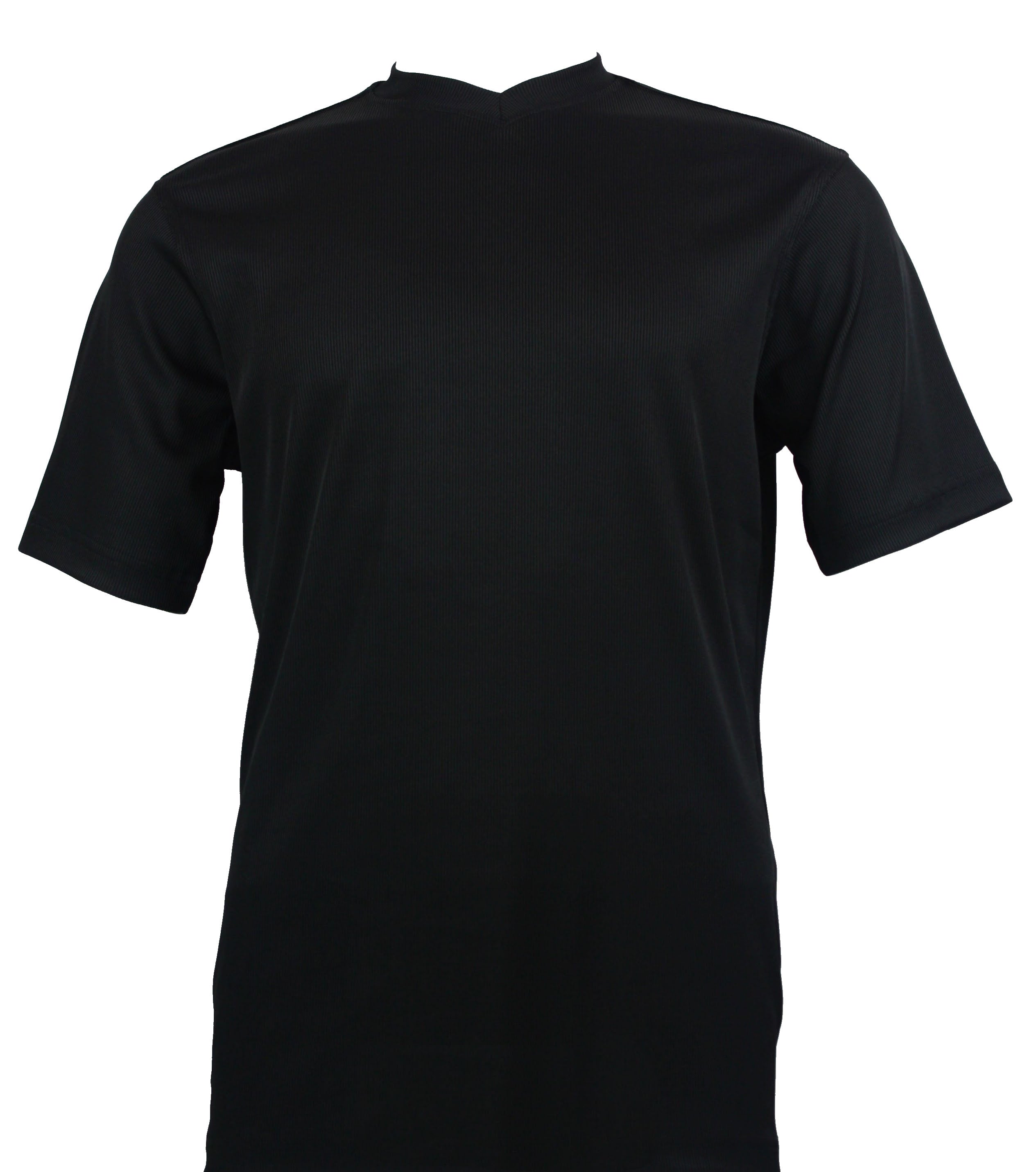 Bassiri S/S V-Neck Black T-Shirt 219