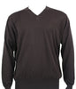 Bassiri L/S V-Neck Brown Sweater 627