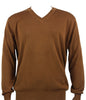 Bassiri L/S V-Neck Cognac Sweater 627