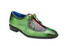 BELVEDERE ETORE Genuine Ostrich / Italian Calf Dress Shoe - Ant. Emerald/Wine F01