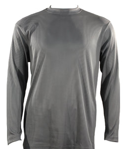 Bassiri L/SL Ribbed Mock-Neck Grey T-Shirt 628