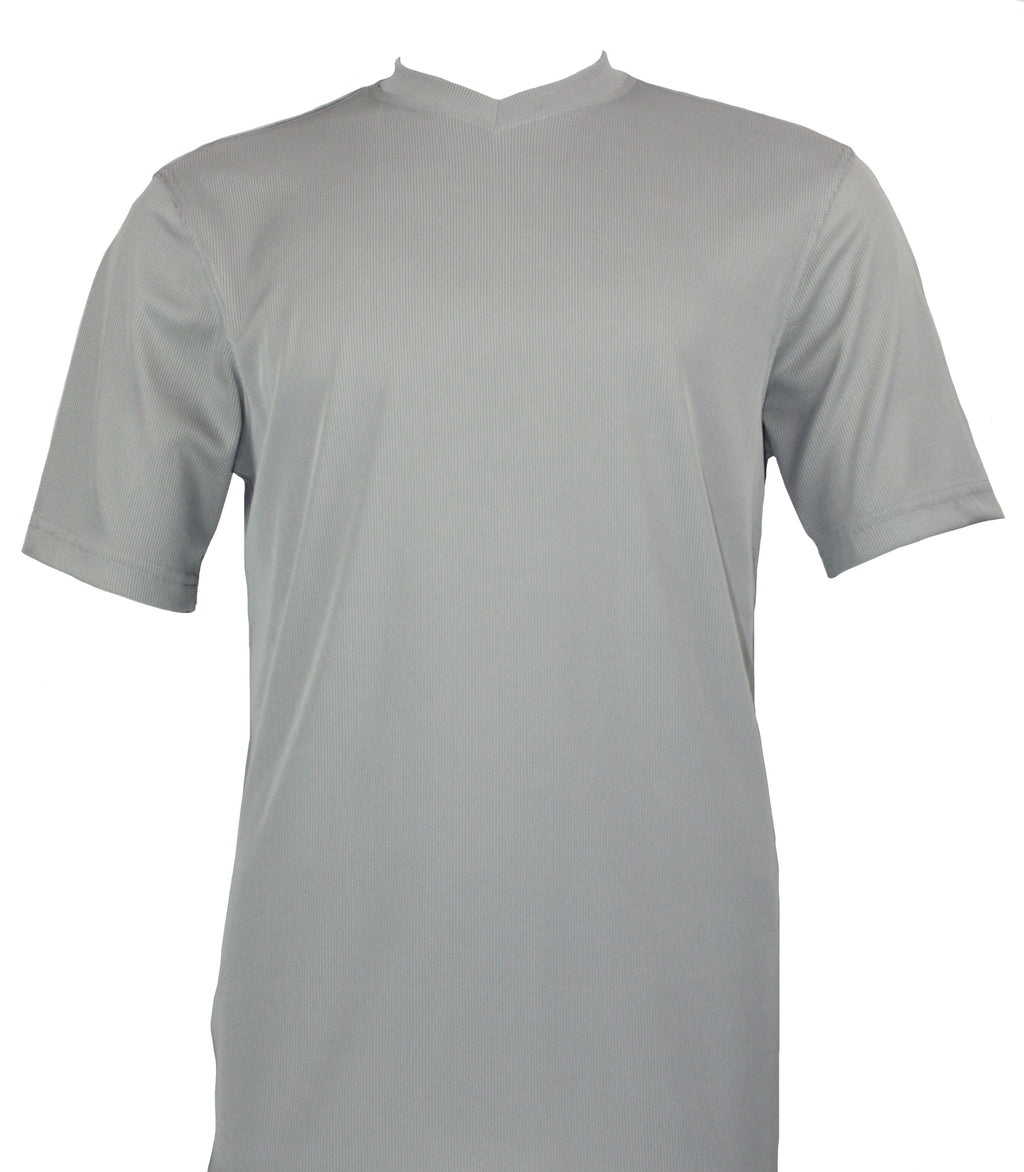 Bassiri S/S V-Neck Grey T-Shirt 219