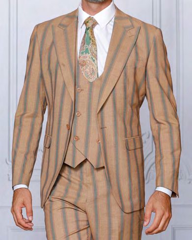 INSOMNIA SYDNEY 3PC Tailored fit Taupe Suit