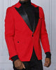 INSOMNIA DAPPER 2PC Tailored fit Red 4 Way Stretch Spandex Suit