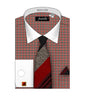 FRATELLO HOUNDSTOOTH WOOVEN FABRIC SHIRT FRV4157P2 RED
