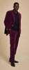Inserch Single Breasted Peak Lapel Velvet Suit BL007-166 Deep Violet