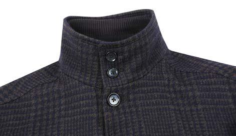 The ALESSANDRO VITELLO Quilted Overcoat 830-13 by Alessandro Vitello, featuring a dark gray plaid pattern, three buttons, a high collar, and an insulated interior, offers both style and warmth.