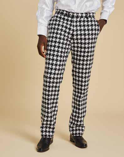 Inserch Houndstooth Pants P264-41 Black/White – Unique Design Menswear