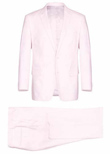 Alessandro Vitello by Renoir 2-piece slim fit pink suit showcased on a plain background.