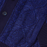 Inserch Marled Cable Cardigan SW905-11 Navy Blue