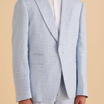 Inserch Linen Houndstooth Suit BL269-00014 Lt. Blue