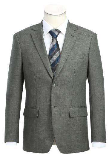 The Alessandro Vitello by Renoir New Slim Fit Sport Coat 294-27 in a gray polyester blend, combined with a white dress shirt and a striped tie, creates an effortlessly classic look.