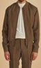 Inserch Linen Bomber Jacket Suit JS660-00064 Mocha