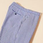 Inserch Wide Stripe Cotton Seersucker Pants P660144-101 True Blue