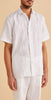 Inserch SS Linen Embroidered Shirt SS126-00002 White