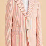 Inserch Seersucker Stripe Suit SU660155-00032 Coral