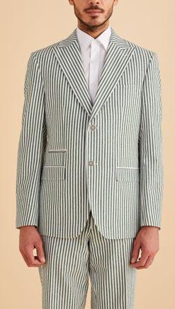Inserch Seersucker Stripe Suit SU660155-00200 Emerald