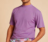 Inserch Short Sleeve Crew Neck Rib T-Shirt T299-119 Lavender