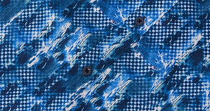 Inserch Abstract Print Shirt LS024-11 Navy