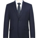 RENOIR Navy 2-Piece New Slim Fit Checked Suit 293-29
