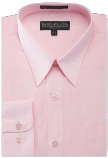 DANIEL ELLISSA BASIC DRESS SHIRT W/ CONVERTIBLE CUFF DS3001 PINK