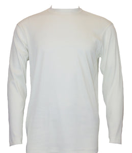 Bassiri L/SL Ribbed Mock-Neck Ivory T-Shirt 628