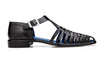 Belvedere - Mario, Genuine American Alligator and Italian Leather Sandals - Black - R58