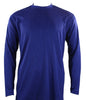 Bassiri L/SL Ribbed Mock-Neck Midnight Blue T-Shirt 628