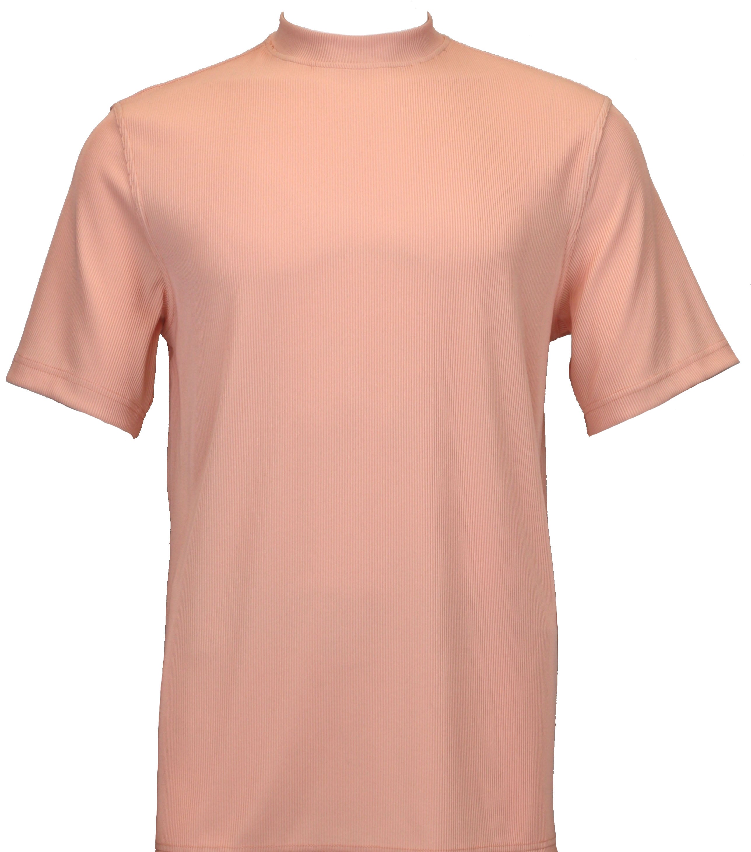 Bassiri S/S Mock-Neck Peach T-Shirt 218