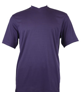 Bassiri S/S V-Neck Purple T-Shirt 219