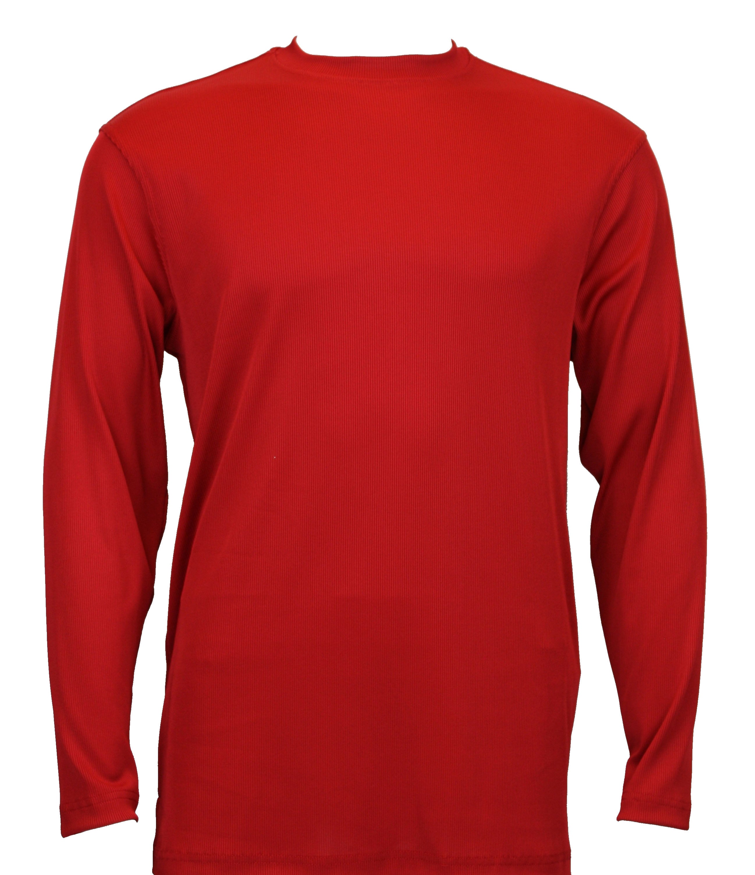 Bassiri L/SL Ribbed Mock-Neck Red T-Shirt 628