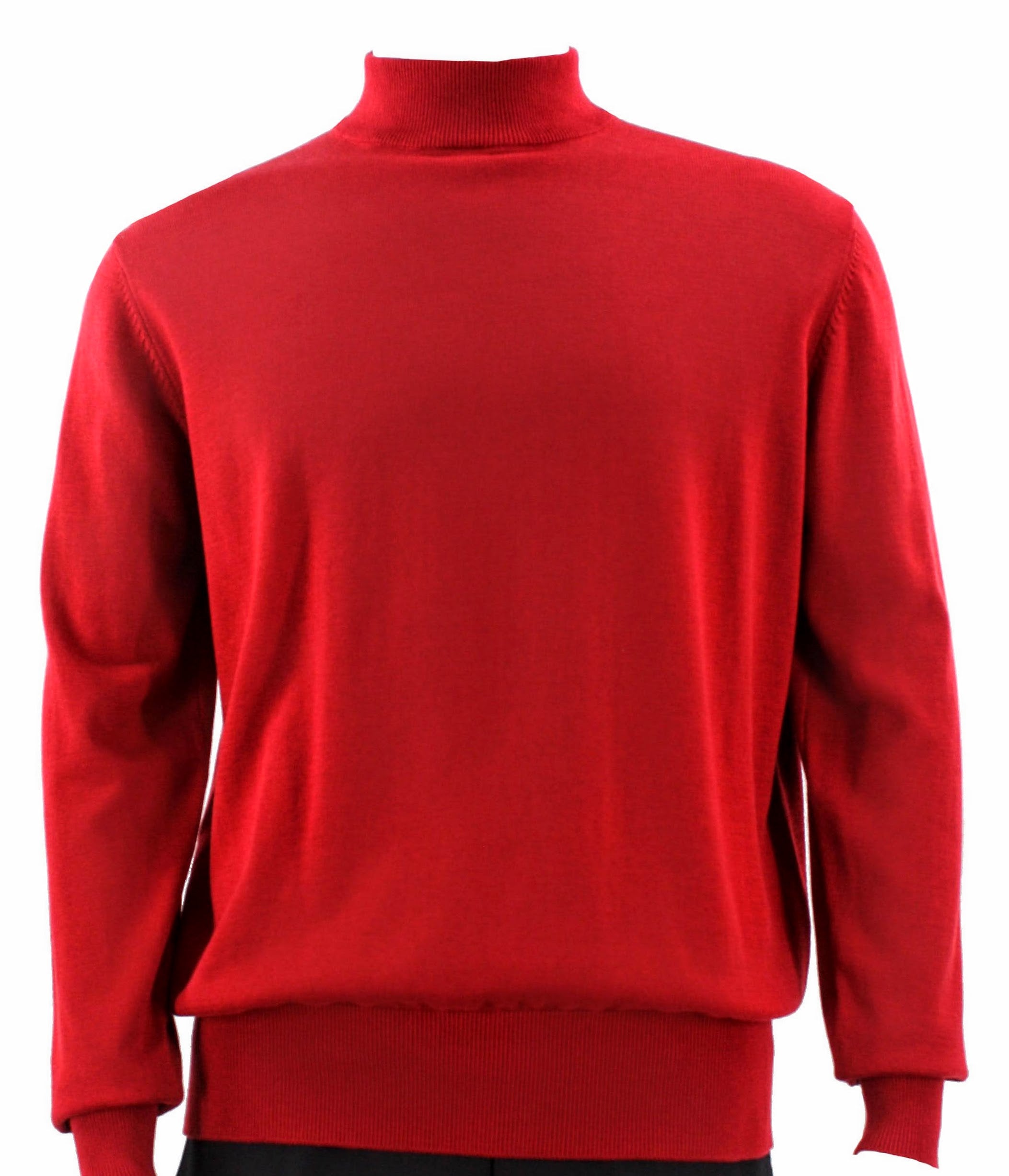 Bassiri L/S Mock Neck Sweater 630-Red
