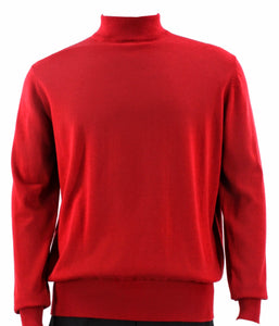 Bassiri L/S Mock-Neck Red Sweater 630