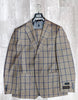 Tiglio Luxe Dolcetto Modern Fit Camel Windowpane Suit TL3344