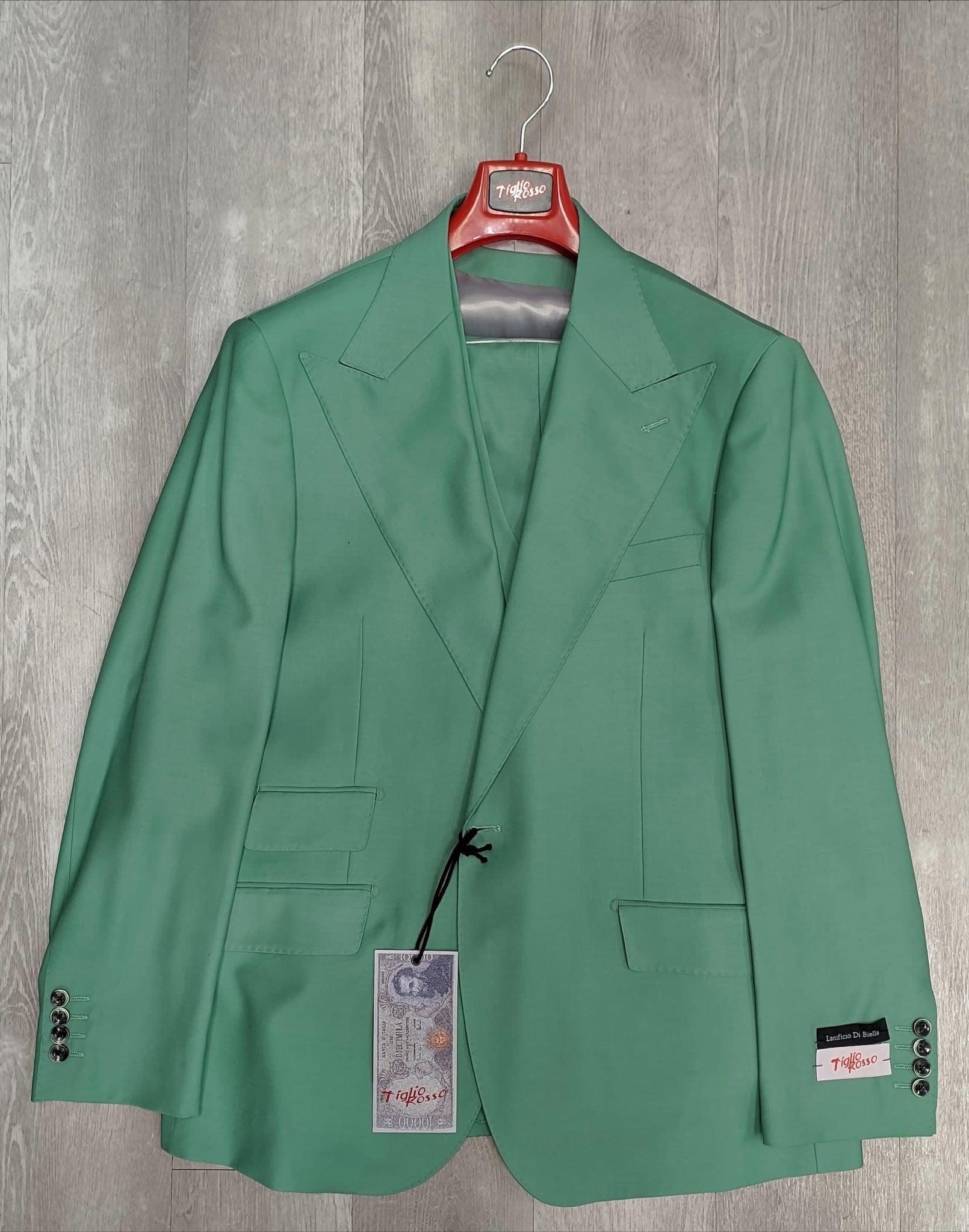 Tiglio Rosso Orvietto  Green Wool Suit/Vest TL4015