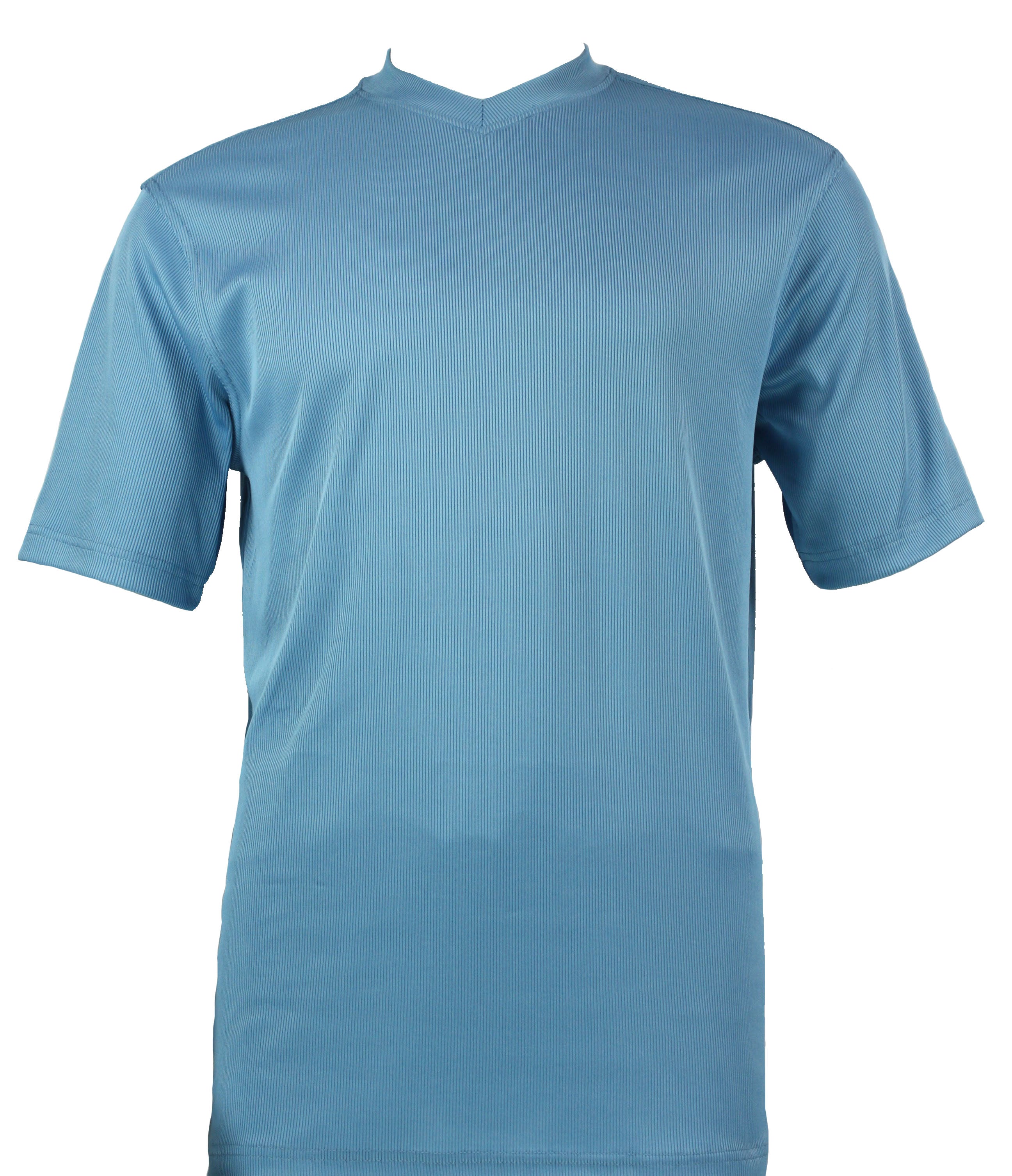 Bassiri S/S V-Neck Turquoise T-Shirt 219 - Unique Design Menswear