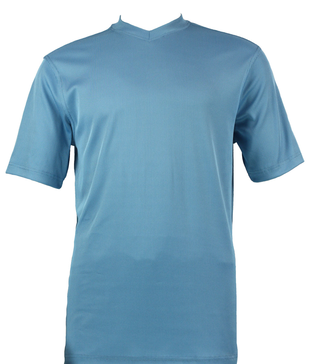 Bassiri S/S V-Neck Turquoise T-Shirt 219