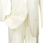 Vinci Regular Fit 2 Button 2 Piece Suit (Ivory) 2TR