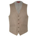 RENOIR Taupe Button Formal Suit Vest Regular Fit Suit Waistcoat 202-3