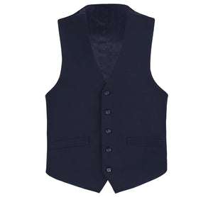 RENOIR Dark Navy Wool Suit Vest Regular Fit Dress Suit Waistcoat 508-2