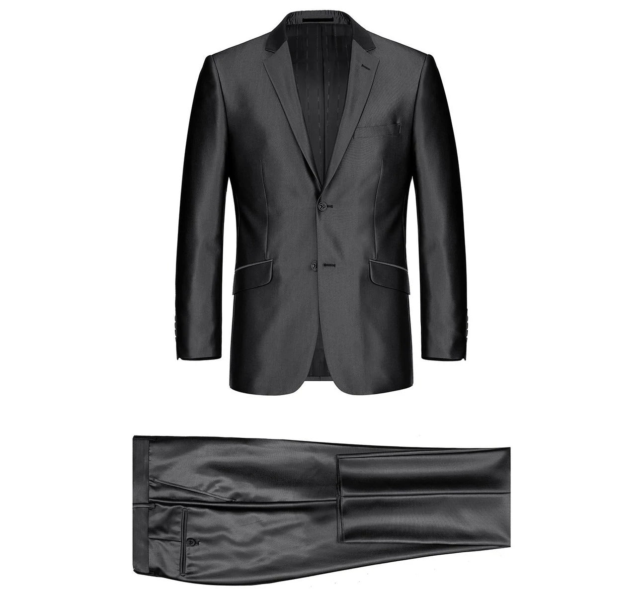 RENOIR Sharkskin Classic Fit Italian Styled Two Piece Suit 207-1