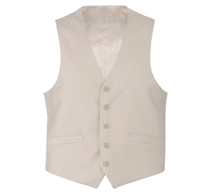 RENOIR Beige Business Suit Vest Regular Fit Dress Suit Waistcoat 201-3