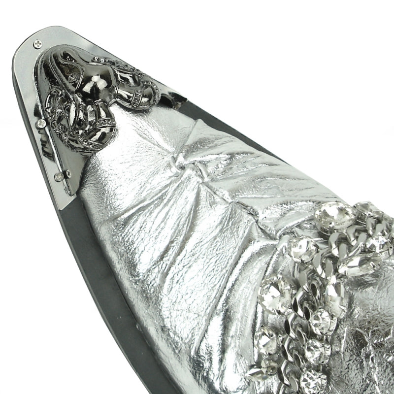 FI-7460 Silver Leather Metal Tip Fiesso by Aurelio Garcia