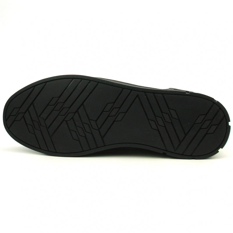 FI-2347 Black-Zebra Black Sole High Top Sneakers Encore by Fiesso