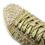 FI-2414 Gold Glitter Spike Low Cut Sneaker Encore by Fiesso
