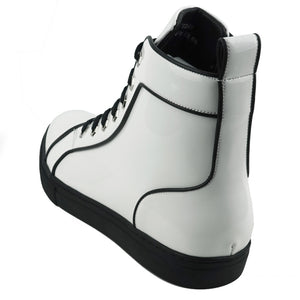FI-2416 White Patent Leather High Top Sneaker